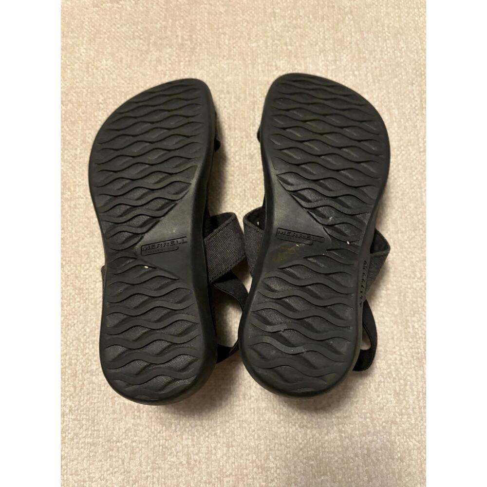 Merrell Blackout Sandals Strappy Canvas Memory Foam Black Gray J003378 Women's 7 - Picture 9 of 9